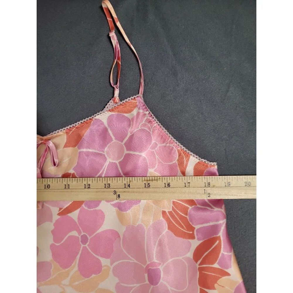 Vintage Jaclyn Smith Nightgown Slip Chemise XL Floral Pink Valentines Feminine - Picture 4 of 8